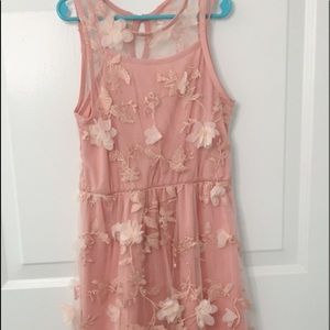 GB Girls Peach|Coral Floral Dress